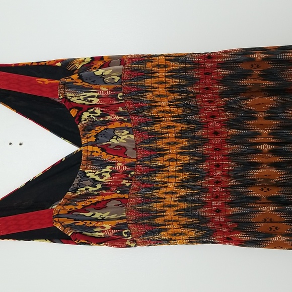 California Woman boho printed maxi dress Size M - Picture 8 of 11